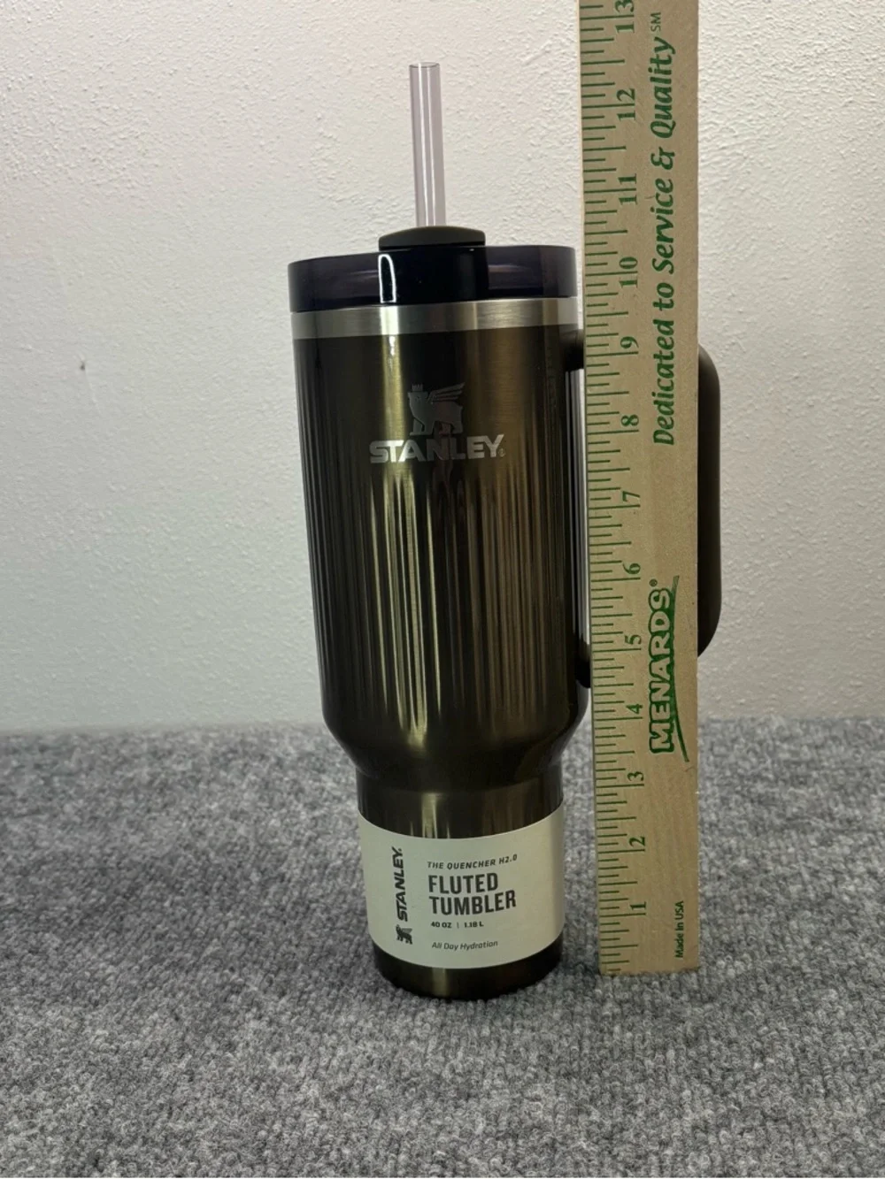 Stanley Metallic Gunmetal Shine H2.0 Quencher Flowstate 40oz Tumbler Limited NEW - Picture 11 of 11